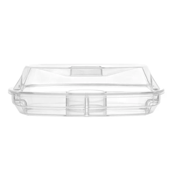 Crystal Chilled Serving Platter With Lid - 38cm x 28cm x 12cm - Image 2