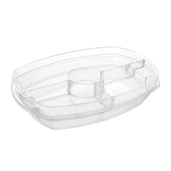 Crystal Chilled Serving Platter With Lid - 38cm x 28cm x 12cm - Image 5