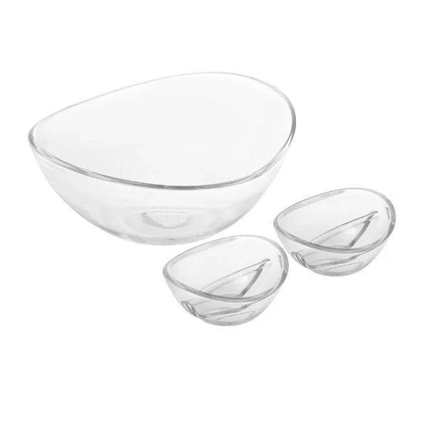 3 Pack Lemon & Lime Crystal Chip Dip Serving Bowls - Image 5