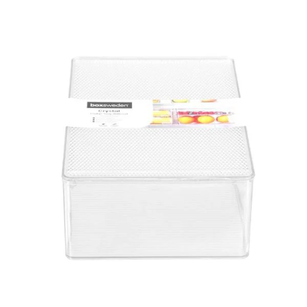 Crystal Fridge Tray With Lid - 30cm x 20cm x 10.5cm