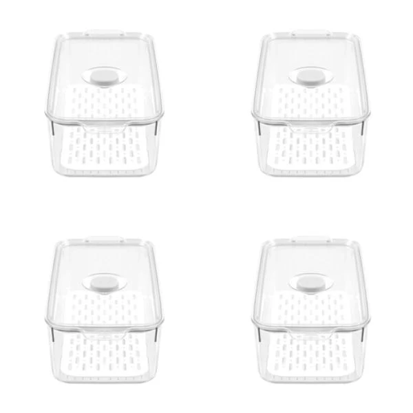 Boxsweden Rectangle Crystal Clear Fresh Green Saver Fresh Storer Container - 4L - Image 2