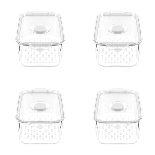 Boxsweden Rectangle Crystal Clear Fresh Green Saver Fresh Storer Container - 2.4L - Image 2