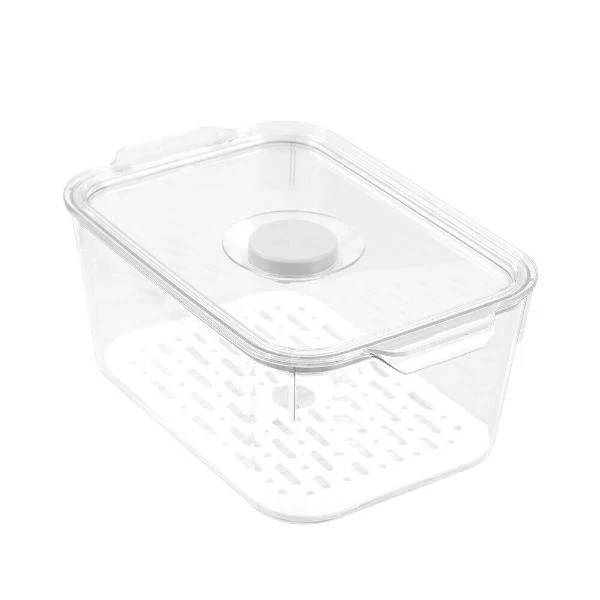 Boxsweden Rectangle Crystal Clear Fresh Green Saver Fresh Storer Container - 2.4L - Image 3
