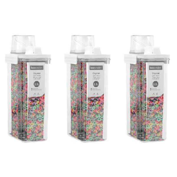 Boxsweden Crystal Clear Keep Fresh Dispensing Container With Measuring Cup - 2.3L