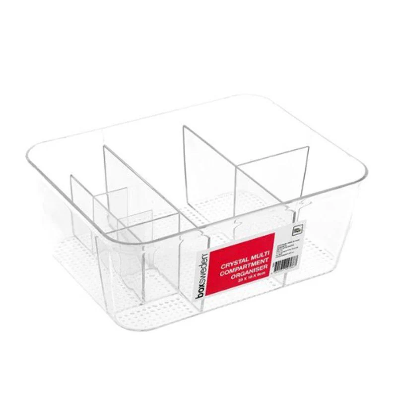 Crystal Multi-Compartment Organiser - 23cm x 18cm x 9cm