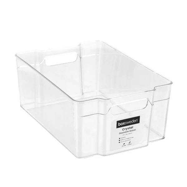 Crystal Stackable Basket - 37cm x 26cm x 15cm