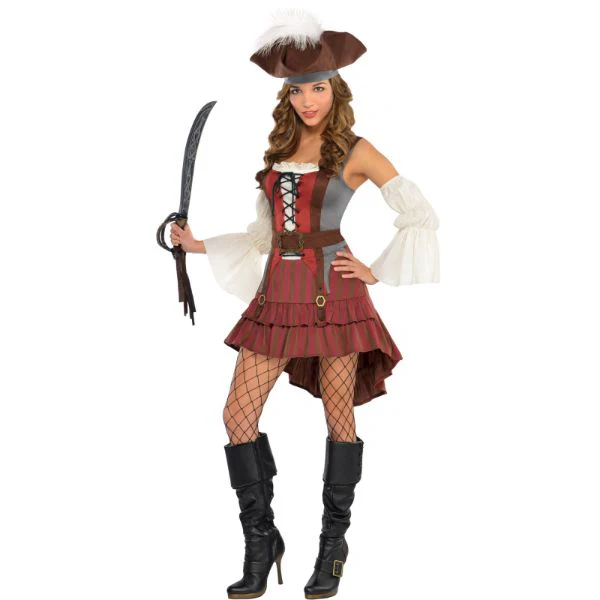 Women Pirate Castaway Costume - Size 16 - 18