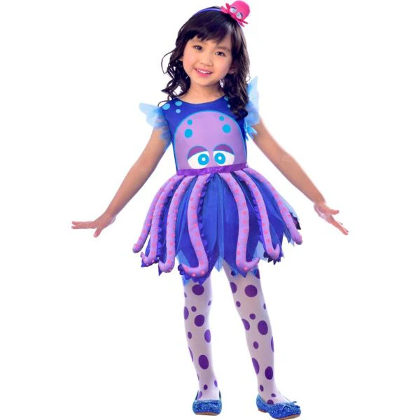 Purple Octopus Kids Costume - 3 - 4 Years