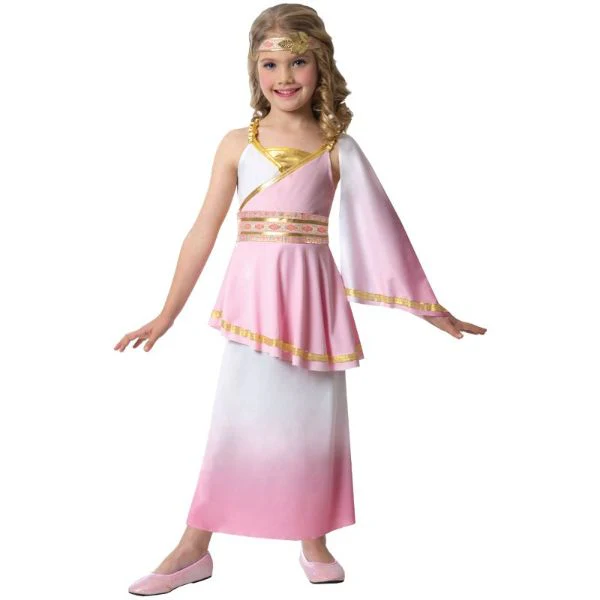 Roman Goddess Girls Kids Costume - 4 - 6 Years