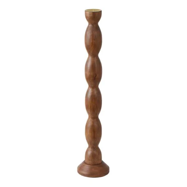 Curva Wood Floor Candle Holder - 20cm x 102cm