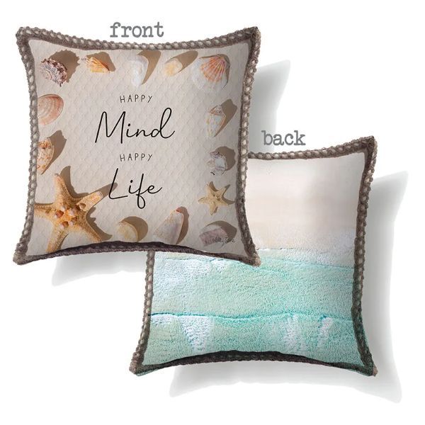 Happy Mind Happy Life Cushion - 45cmx 45cm