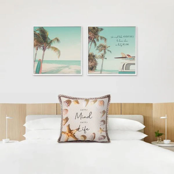 Happy Mind Happy Life Cushion - 45cmx 45cm - Image 2