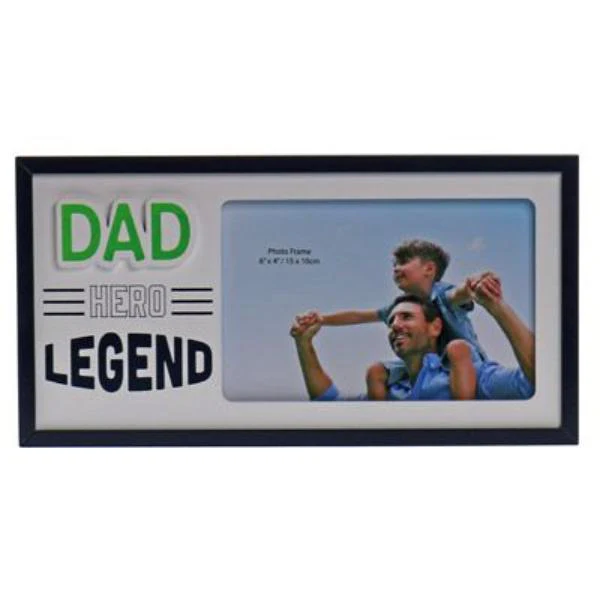 Dad Hero Legend Frame - 25cm x 13cm
