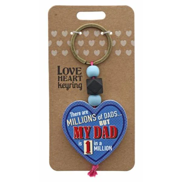 My Dad Heart Keyring