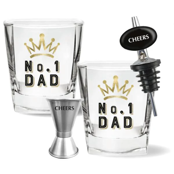 DAD SPIRIT GLASS 4 PIECE GIFT SET