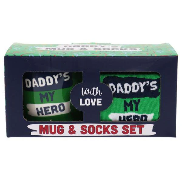 Daddys Hero Mug & Sock Set