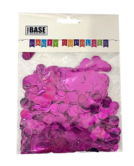 Dark Pink 1cm Foil Confetti - 20g - Image 2