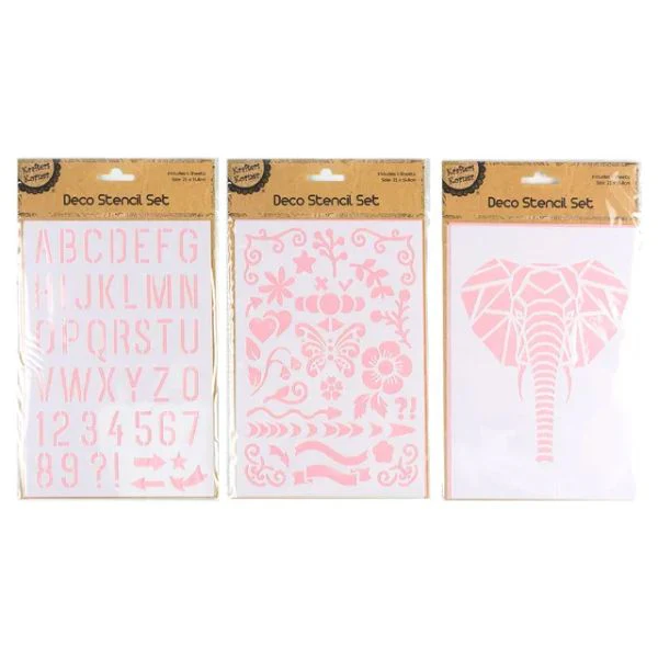 4 Pack Deco Stencils