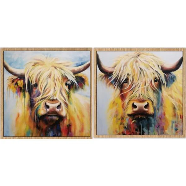 Cow Picture Frame - 40cm x 40cm x 3.5cm