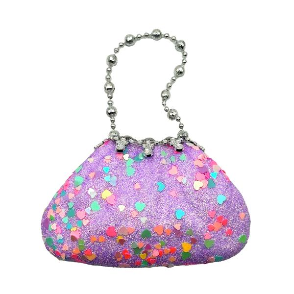 Christmas Purple Purse Bag Tree Ornament Decoration - 14cm x 8cm x 5cm