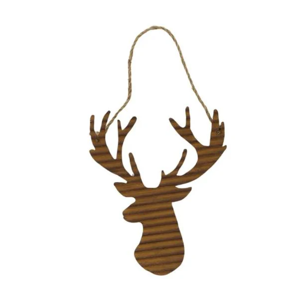 Deer Head Hanger Metal 29x35cm Rust