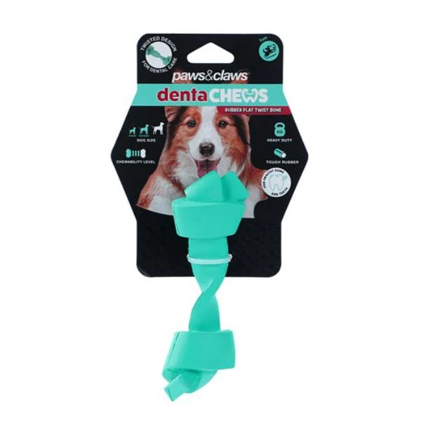 Denta Chews Flat Twist Bone Toy - 13.7cm x 4.6cm x 3.6cm - Image 2