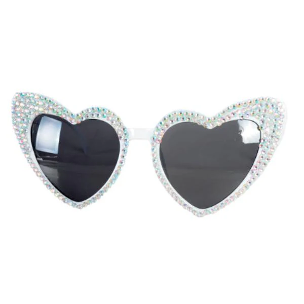 White Heart Party Glasses