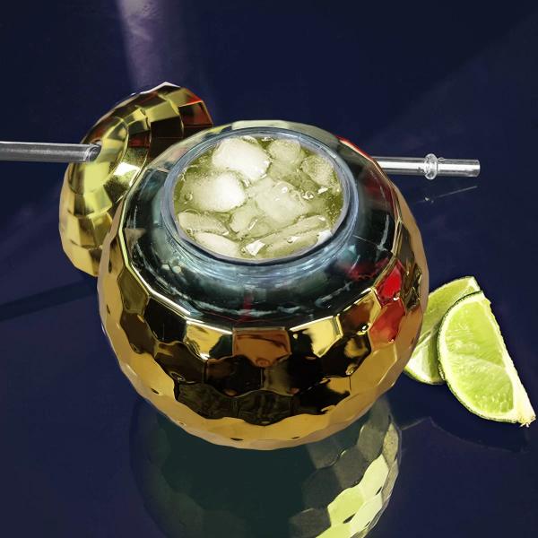 Gold Disco Ball Cup - 600ml - Image 2