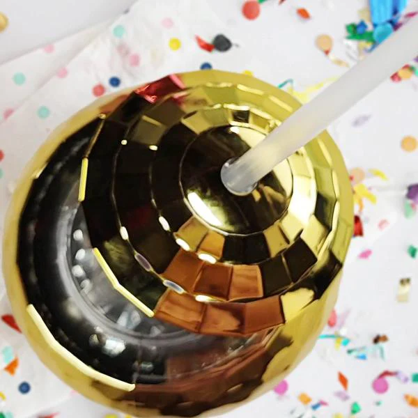 Gold Disco Ball Cup - 600ml - Image 4