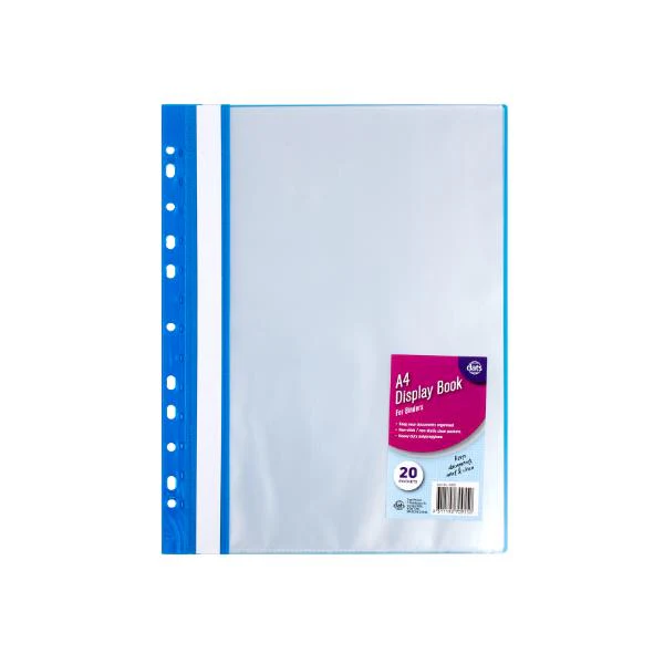 A4 Display Book For Binders - 20 Pockets
