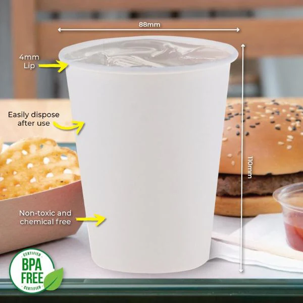 25 Pack White Paper Cups - 350ml - Image 4