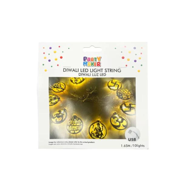 10 Diwali Diya Light String - 165cm - Image 4