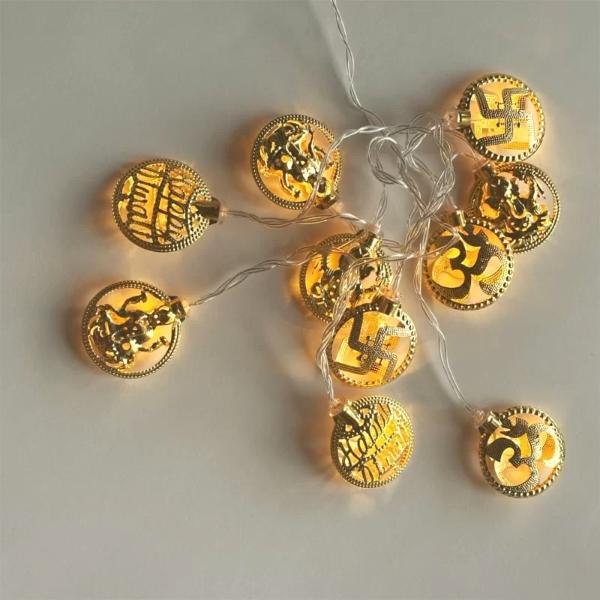 10 Diwali Diya Light String - 165cm - Image 5