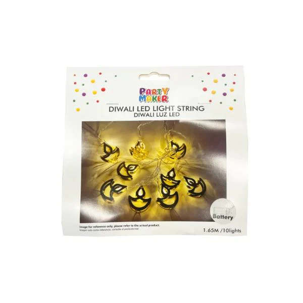 10 Luz Led Diwali Diya Light String - 165cm - Image 4
