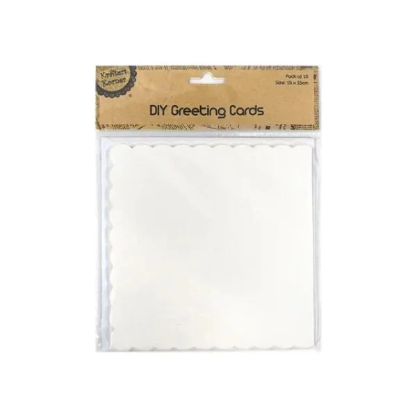 DIY White Greeting Cards - 15cm x 15cm