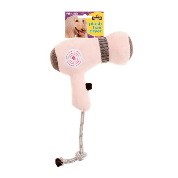 Plush Hairdryer With Robe Dog Toy - 20cm x 25cm