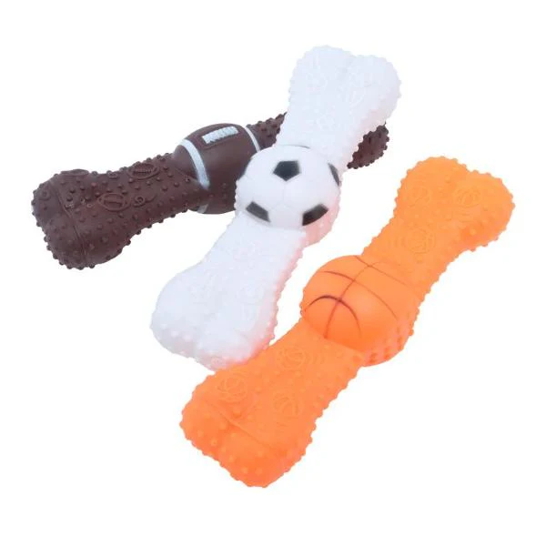Sports Themed Squeaky Dog Toy - 22cm x 5cm - Image 2