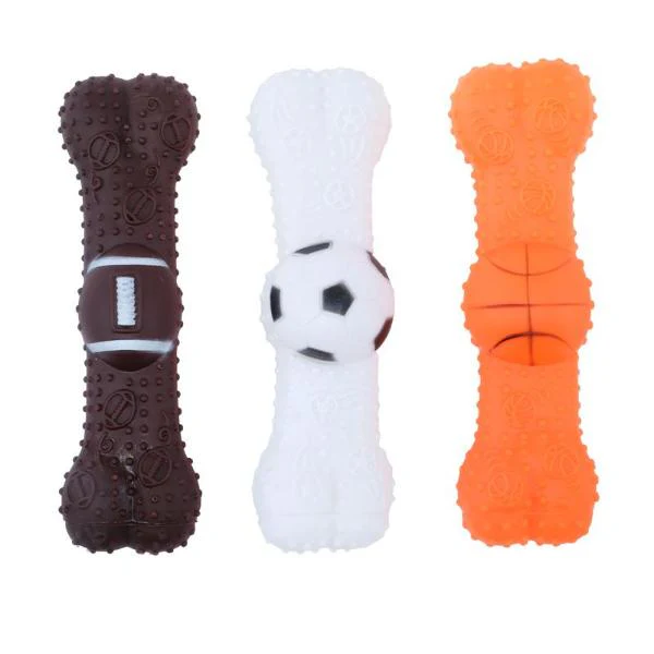 Sports Themed Squeaky Dog Toy - 22cm x 5cm - Image 4
