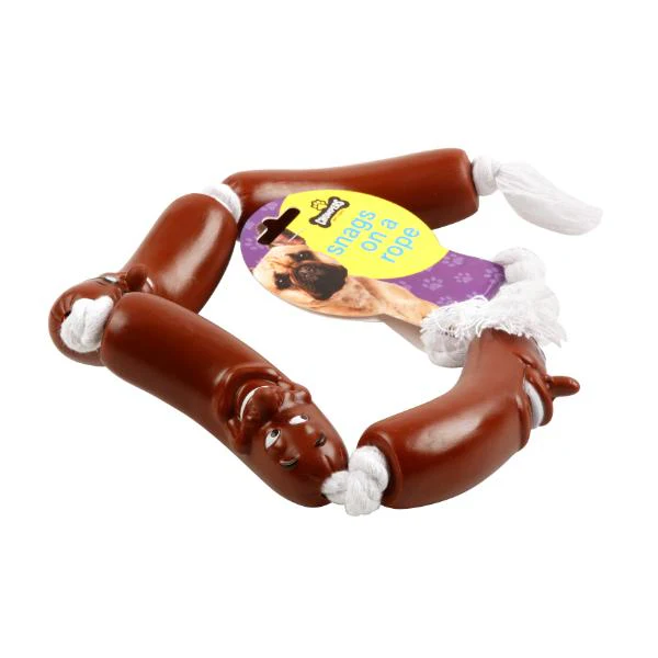 Vinyl Sausage Rope Dog Toy - 55cm