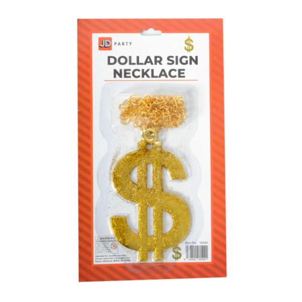 Gold Dollar Sign Necklace