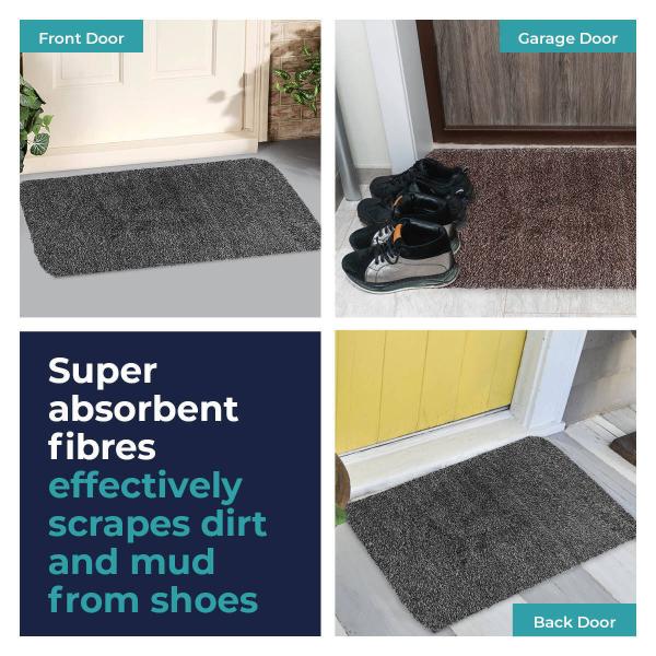 Home Master Highly Absorbent Non Slip Backing Door Mat- 40cm x 60cm - Image 3