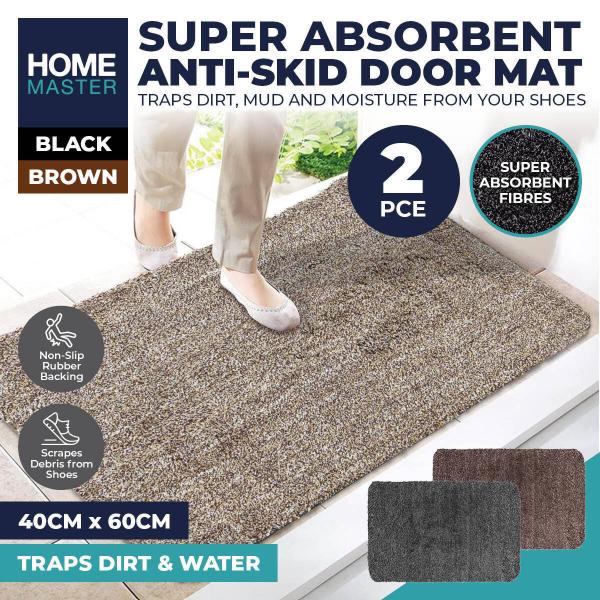 Home Master Highly Absorbent Non Slip Backing Door Mat- 40cm x 60cm - Image 5
