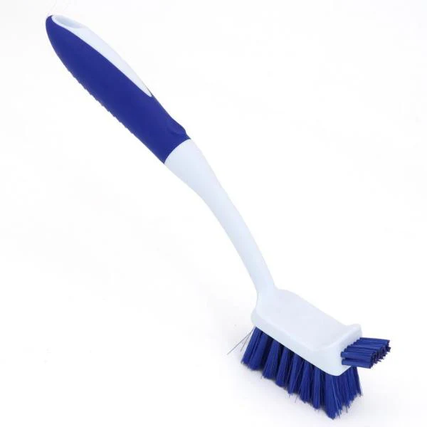 Dual Bristle Head Dish Brush With Soft Grip Handle - 29cm x 4cm x 7cm - Image 4