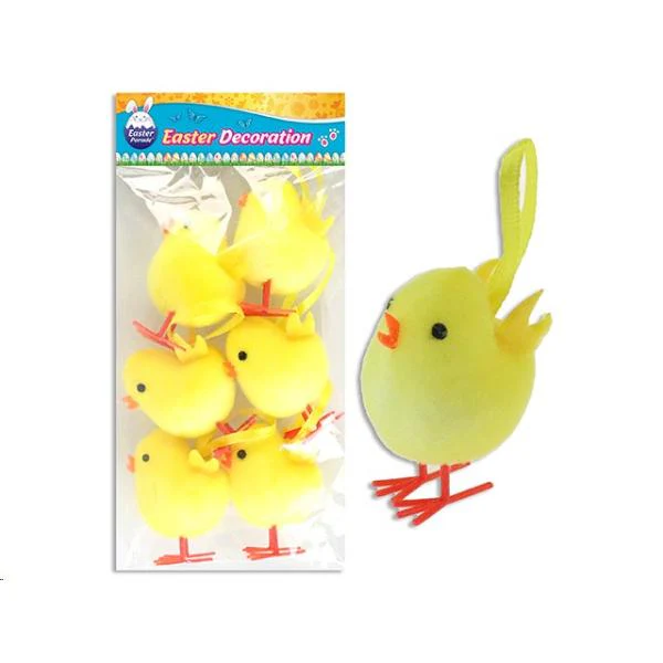 6 Pack Easter Hanging Chicks