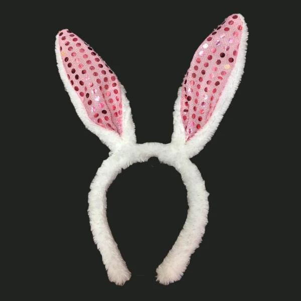 Easter Sequins Bunny Ears Headband - 23cm