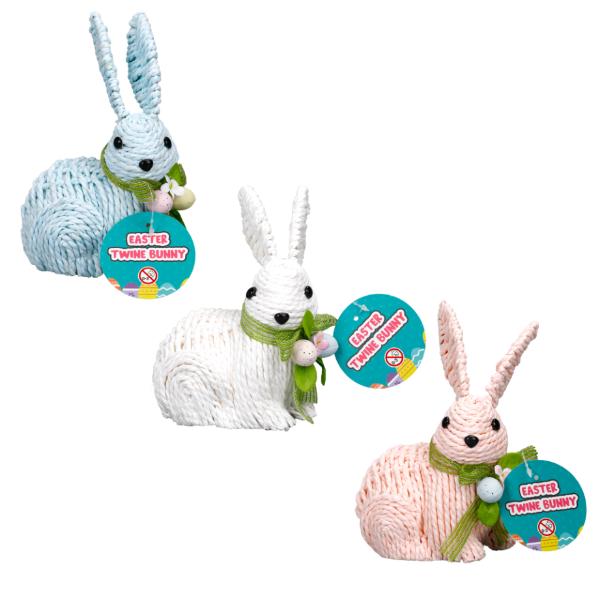 Easter Twine Bunny - 14cm x 10cm x 17cm