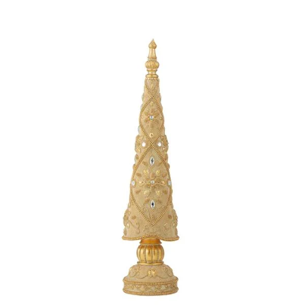 Embelished Tree Resin 12x53cm Gold
