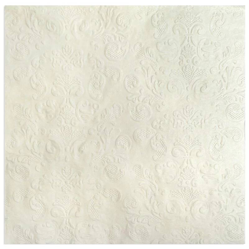 20 Pack White Embossed 3 Ply Napkin - 33cm