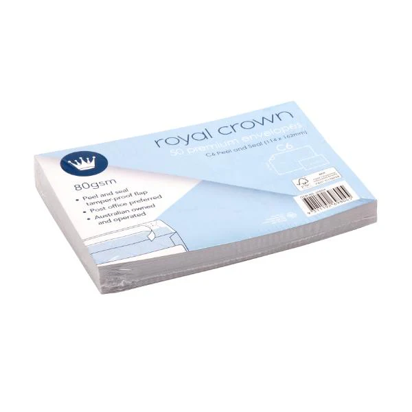 50 Pack Premium Envelopes - 11.4cm x 16.2cm