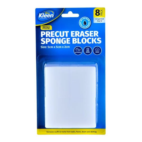 8 Pack Precut Block Eraser Sponge - 5cm x 5cm x 2cm
